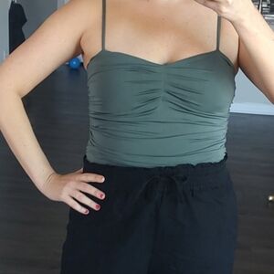 Green bodysuit tank top